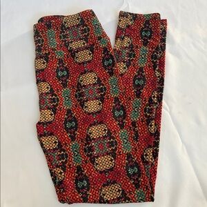 Vibrant Holiday Patterned Lularoe leggings